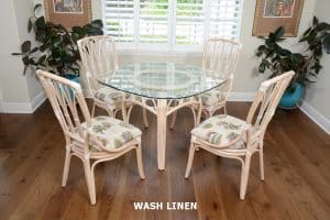 Cuba Dining Side Chair Set in Washed Linen Stain