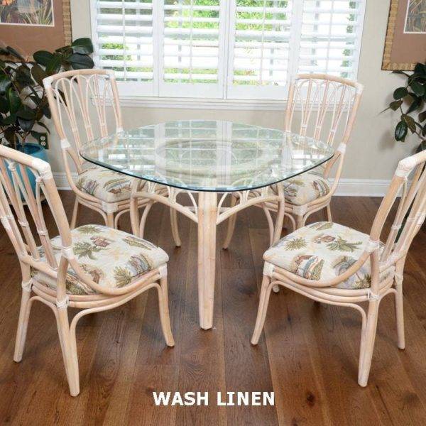 Cuba Dining Side Chair Set in Washed Linen Stain