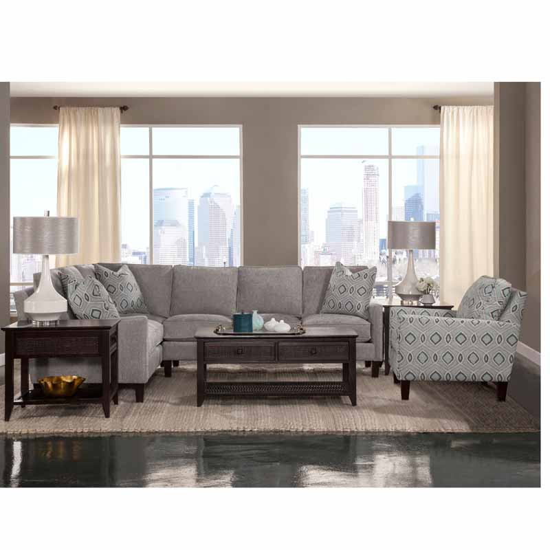 Urban Options Indoor RSF 1-Arm Sofa by Braxton Culler Made in the USA Model A312-2PC-SEC3
