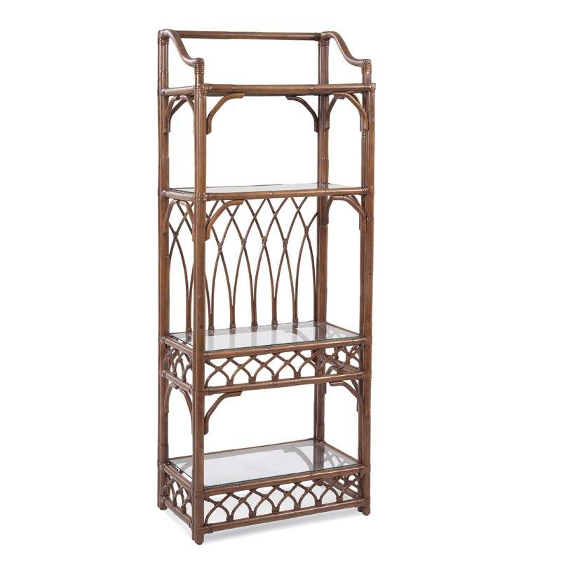 Edgewater Rattan Etagere 914-078 Made in the USA by Braxton Culler