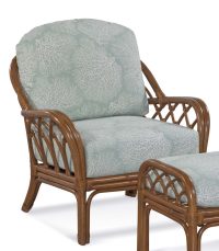 Edgewater Rattan Arm Chair Model 914-001 Made in the USA by Braxton Culler