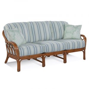 Edgewater Rattan Sofa Model 914-011 Made in the USA by Braxton Culler