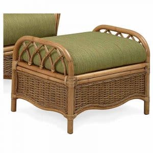 Everglade Rattan Ottoman Model 905-009 Made in the USA by Braxton Culler