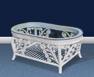 gazebo white coffee rattan table