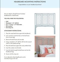 HEADBOARD MOUNTING INSTRUCTIONS