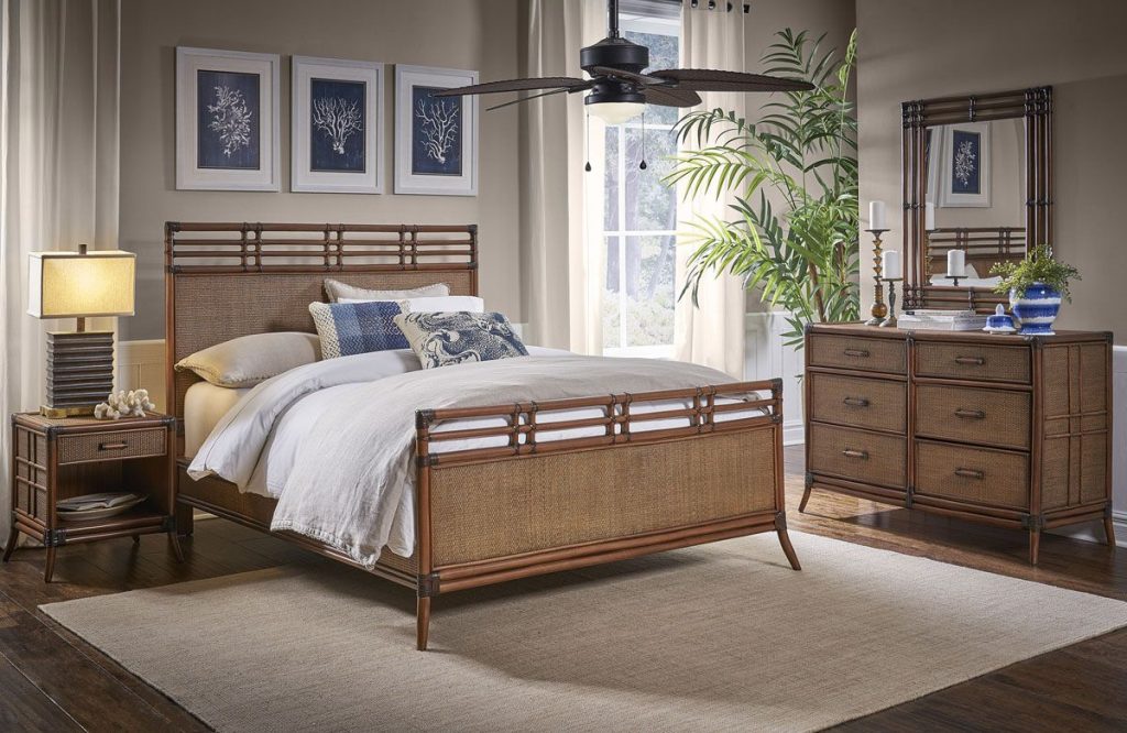 Wicker king bedroom deals set