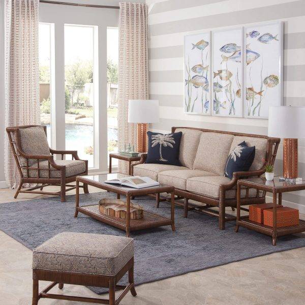 Lafayette Rattan 5 Piece Living Room Set Model 1007-SET by Braxton Culler