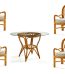 New Twist Round Dining Set with 4 Arm Chairs