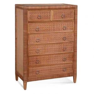 Naples Wicker and Rattan Tall Chest Model 807-036 by Braxton Culler