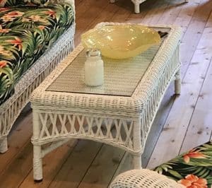 Old Nassau Wicker Living Room Coffee Table from Classic Rattan Model 9244G