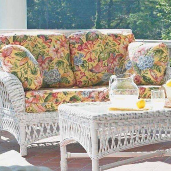 Old Nassau Wicker Living Room Loveseat from Classic Rattan Model 9202