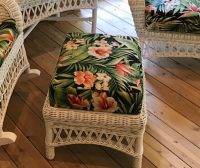 Old Nassau Wicker Living Room Ottoman from Classic Rattan Model 9228