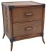 Palm Cove Rattan and Wicker 2-Drw Nightstand w/Glass Top by Hospitality Rattan 1102-5656-ATQ-GL