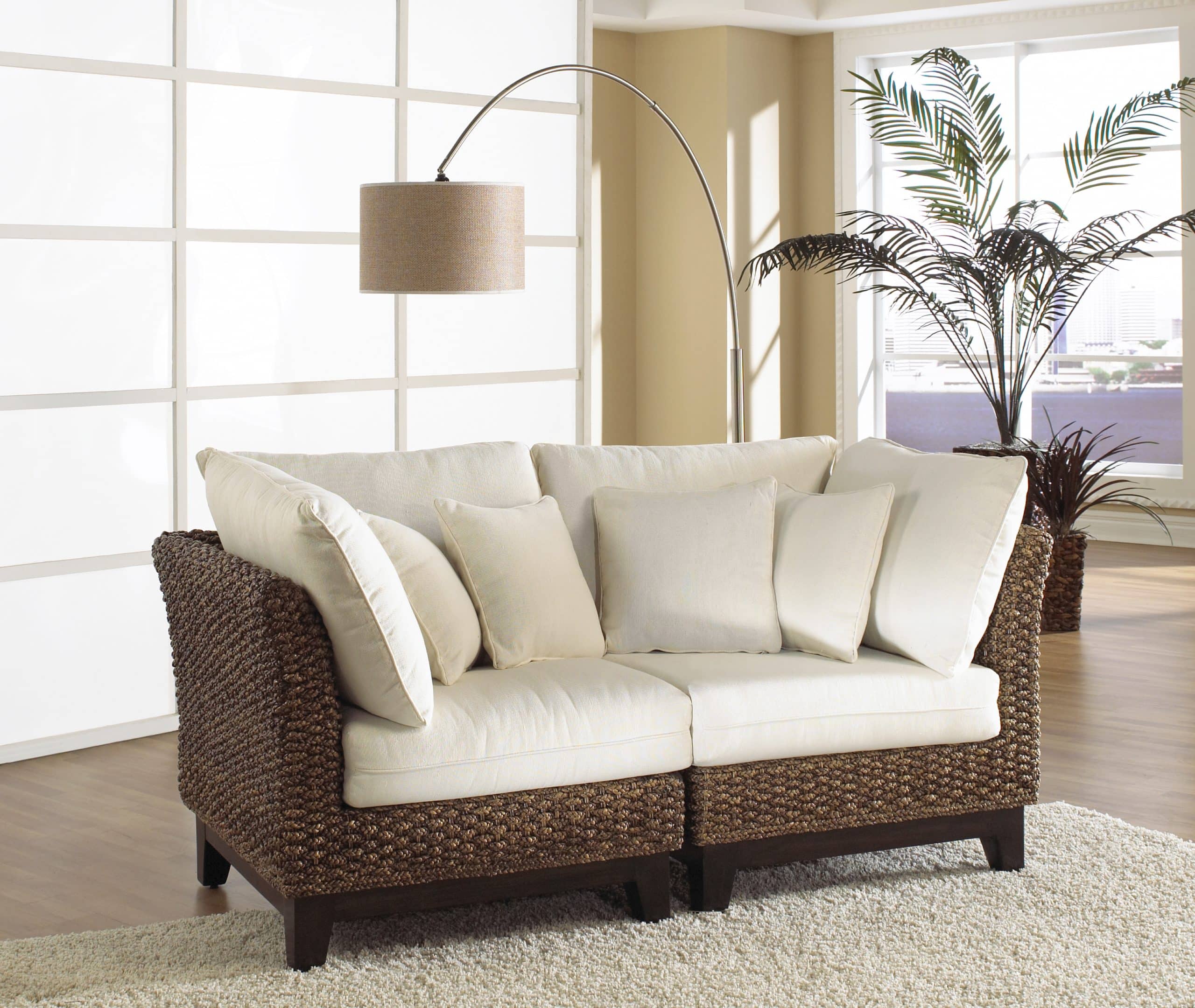 Sanibel Indoor 2 Pc Loveseat Set with Cushions by Panama Jack Model  PJS-1001-ATQ-2PS