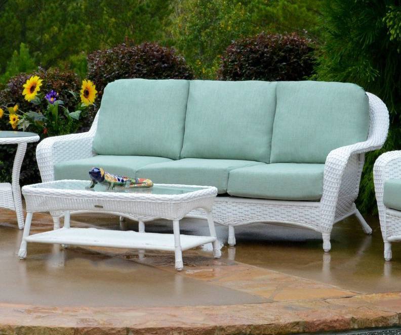 SEA PINES WHITE SOFA