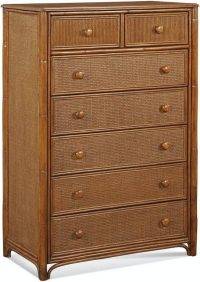 Summer Retreat Wicker and Rattan 7 Drawer Upright Chest Model 818-036 by Braxton Culler