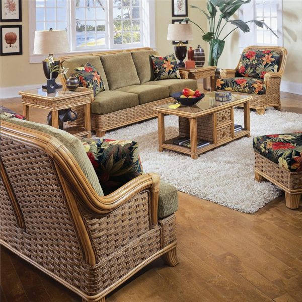 Somerset Rattan 5 Pc Living Room Set Model 953-SET by Braxton Culler - FREE SHIPPING