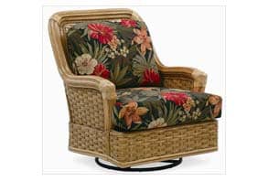 Somerset Rattan Swivel Glider Chair Model 953-202 by Braxton Culler