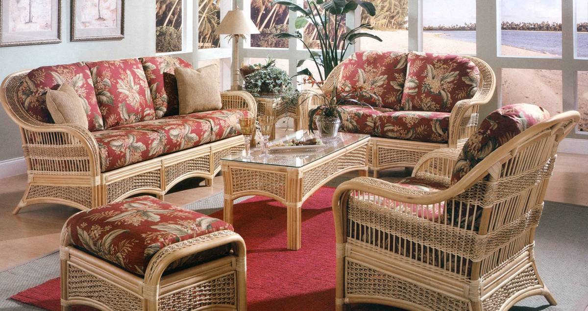 Spice Islands Rattan 6 Pc Living Room Set Model SI-SET