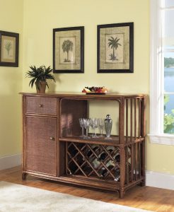 Classic Rattan Bar Cabinet