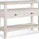 Fairwind Wicker and Wood Console Table Model 2932-073 by Braxton Culler
