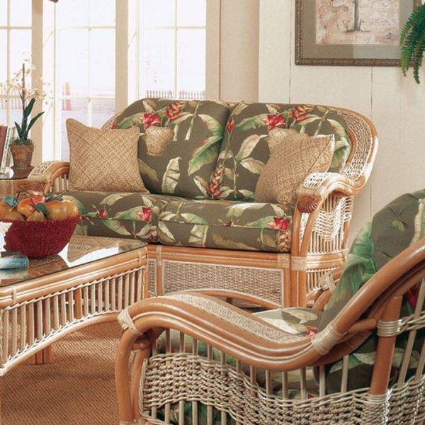 Seascape Rattan Loveseat Model SSLS from Spice Island Wicker