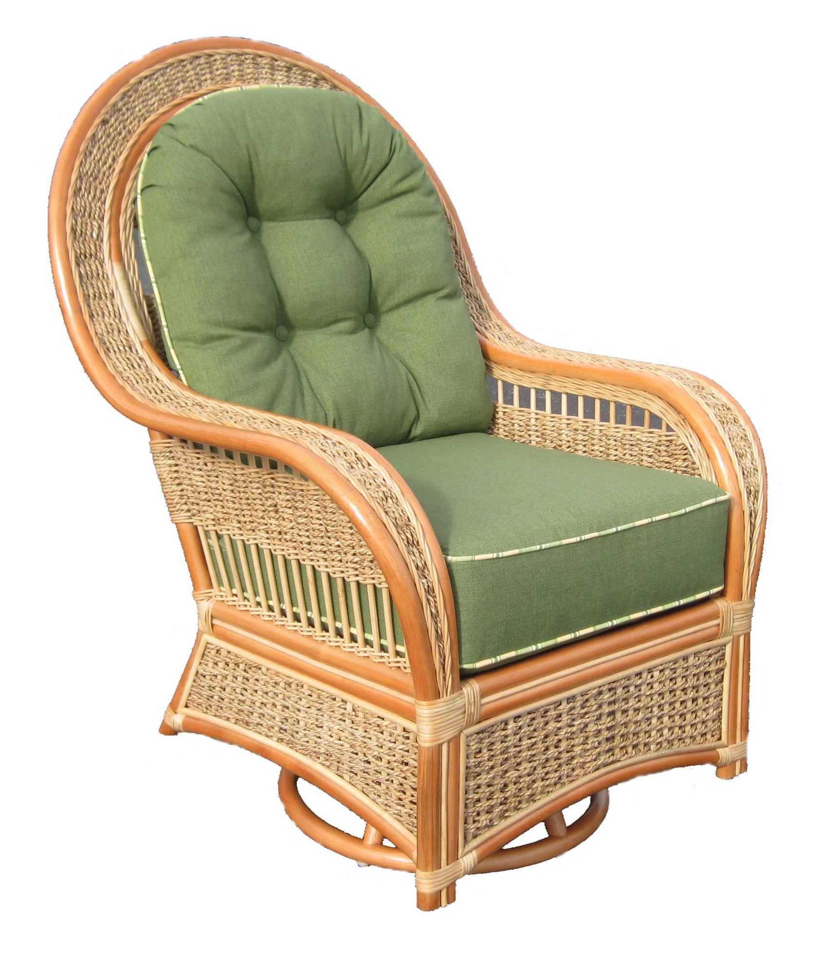 Bamboo swivel rocker discount chair