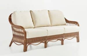Bermuda Pecan Queen Sleeper Sofa by South Sea Rattan Model 1416