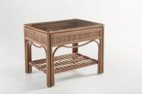 Bermuda Indoor Pecan End Table by South Sea Rattan Model 1443