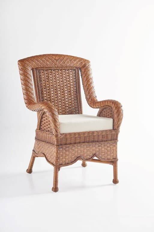 Wicker arm best sale chairs indoor