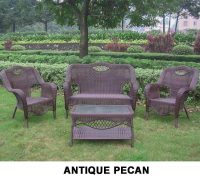 Riviera Antique Pecan Seating Set