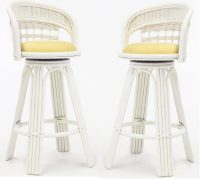 set of 2 whitewash bermuda barstools