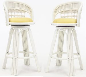 set of 2 whitewash bermuda barstools