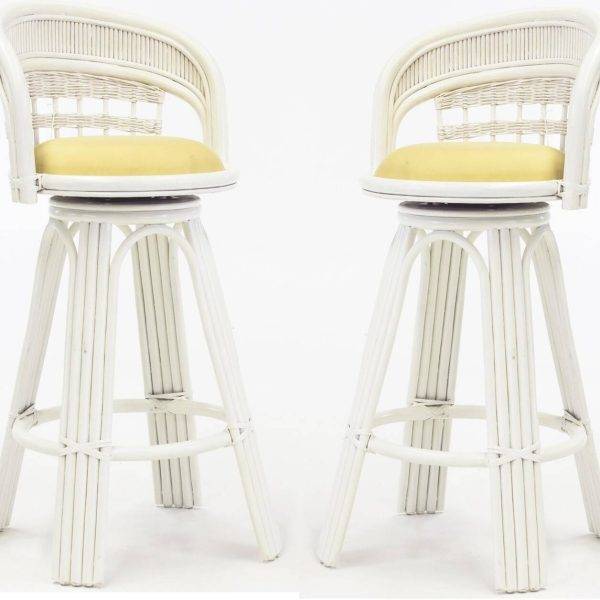 set of 2 whitewash bermuda barstools