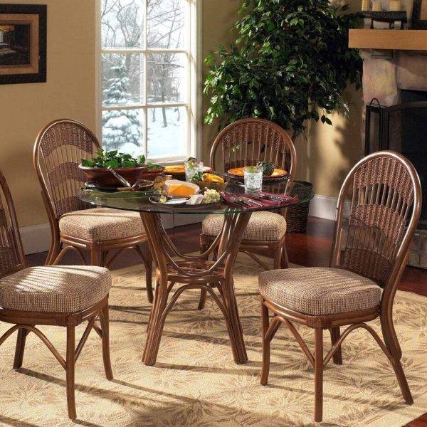 bermuda dining set in pecan stain