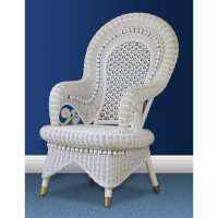 country white chair spice islands wicker