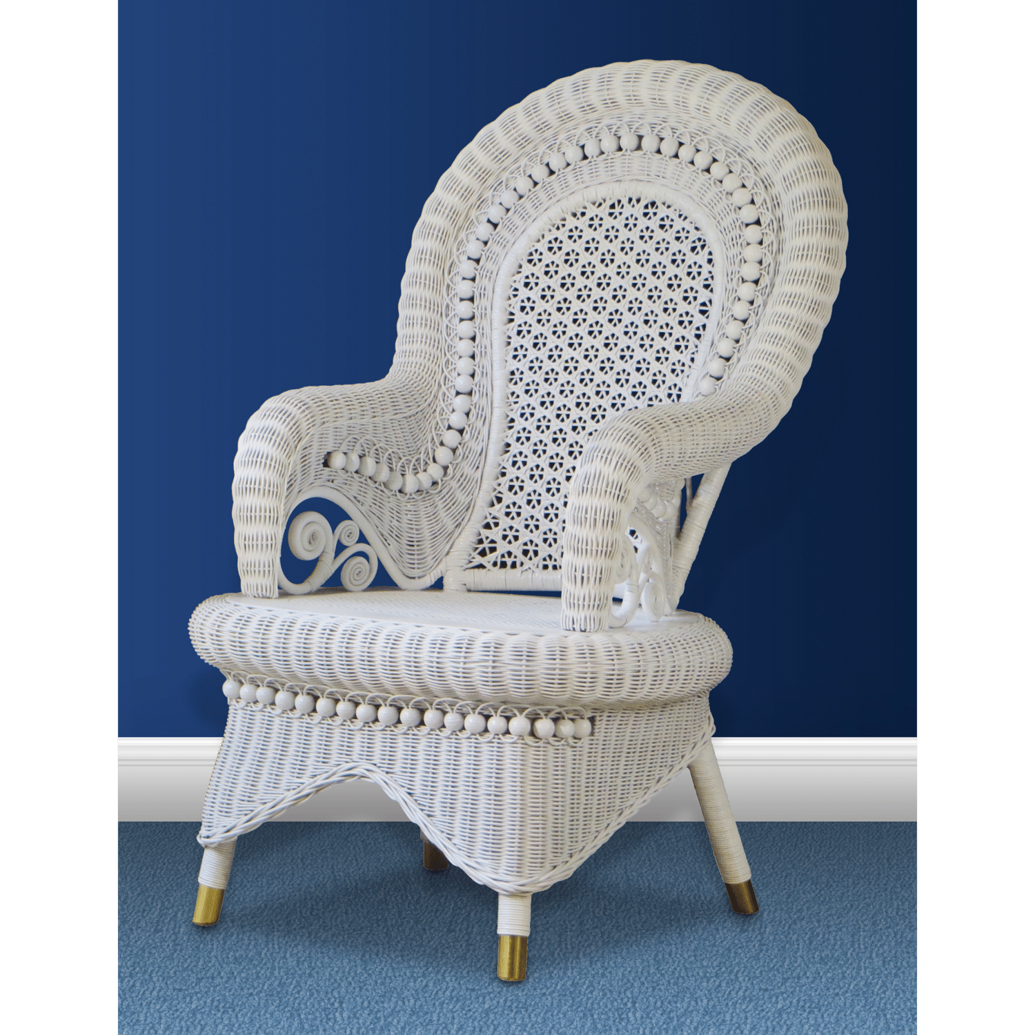 country white chair spice islands wicker