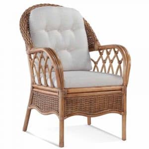 Everglade Rattan Dining Arm Chair Model 905-029 Made in the USA by Braxton Culler