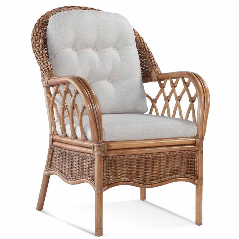 Everglade Rattan Dining Arm Chair Model 905-029 Made in the USA by Braxton Culler