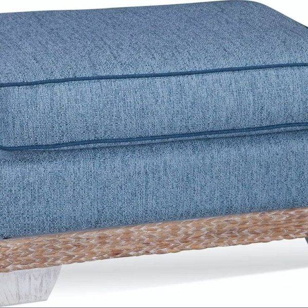 Fairwind Ottoman made of Indoor Wood and Wicker – Model 2932-009