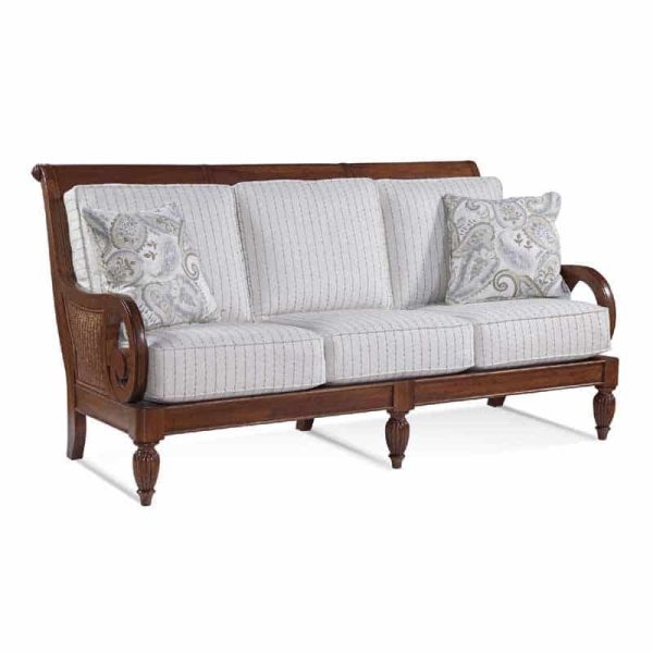 Grand View Solid Wood and Wicker Sofa Model 934-011 by Braxton Culler