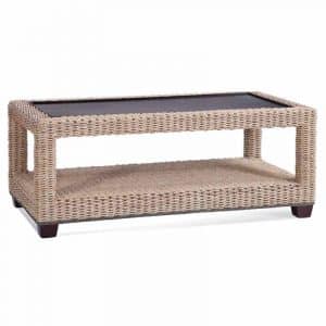 Monterey Hand Woven Rattan Coffee Table Model 4960-072 by Made in the USA by Braxton Culler