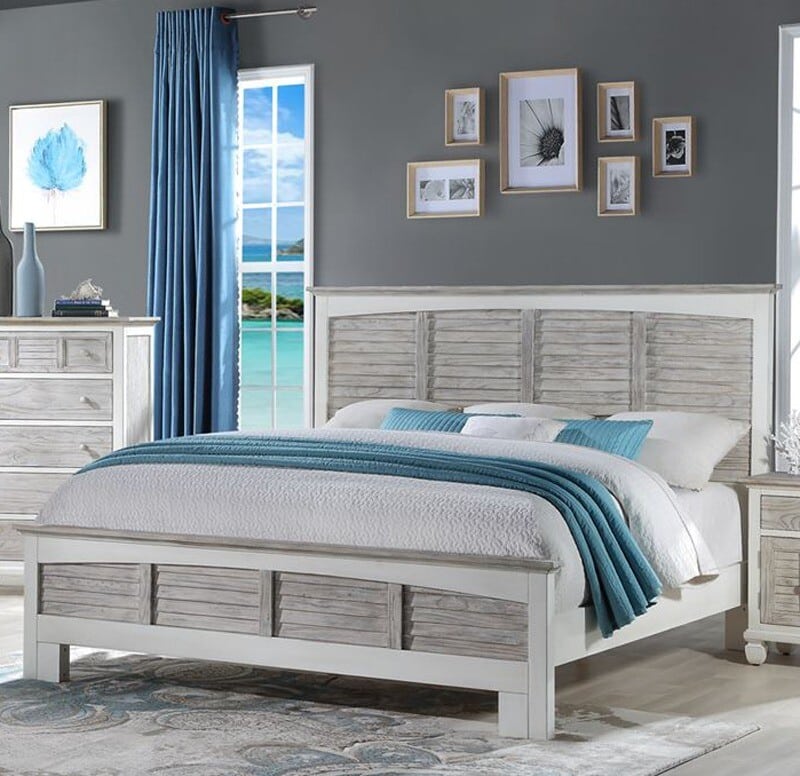 Islamorada Coastal Style Queen Complete Bed Model B233340CPLT By Seawinds  Trading