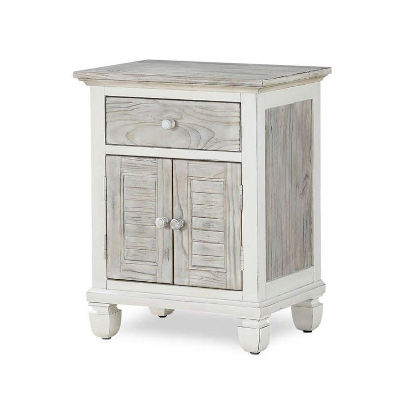 Islamorada Coastal Style 1 Drw/2 Door Nightstand Model B23332 By Seawinds Trading