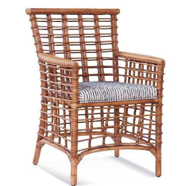 Bridgehampton Rattan Dining Arm Chair by Braxton Culler Model 1031-029