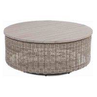 Paradise Bay Outdoor Patio (Nice enough for Indoor) Wicker Rattan Round Chat Table Model 486-070 Made in the USA by Braxton Culler – FREE SHIPPING