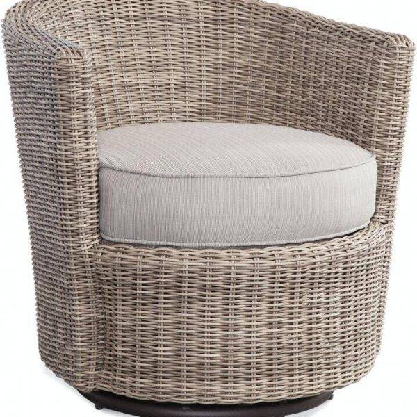 Paradise Bay Outdoor Patio (Nice enough for Indoor) Wicker Rattan Swivel Chair Model 486-005 Made in the USA by Braxton Culler – FREE SHIPPING