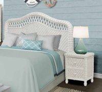 santa cruz white 2 pc headboard set