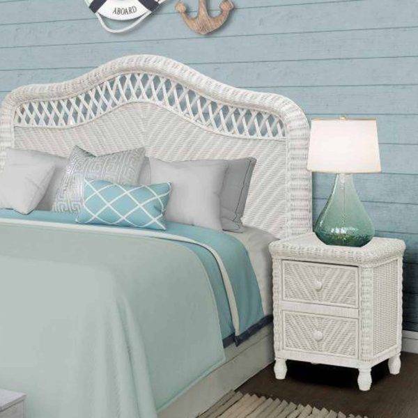 santa cruz white 2 pc headboard set