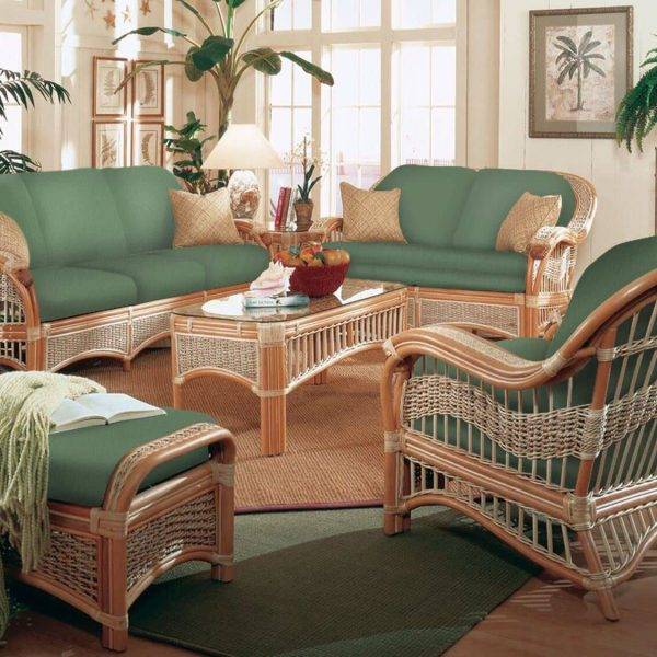 Seascape Wicker Living Room Sets